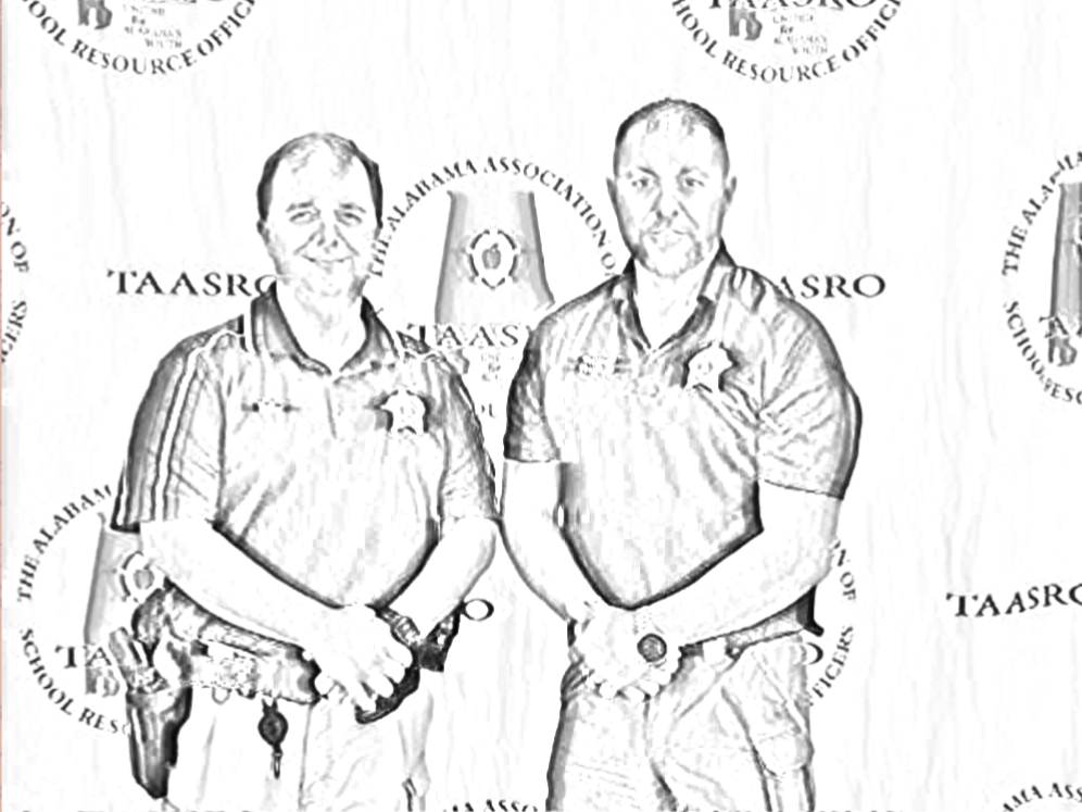 Two School Resource Officers at a conference