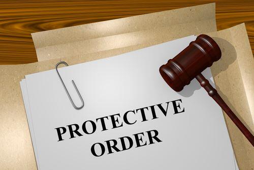 Picture of document labeled Protection Order with Gavel 